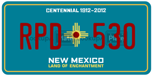 RPD530 license plate in New Mexico