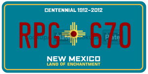 RPG670 license plate in New Mexico