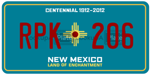 RPK206  license plate in NM