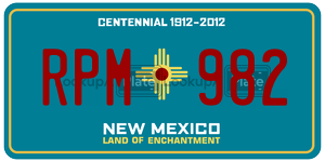 RPM982  license plate in NM