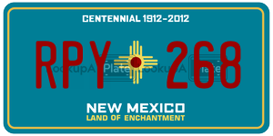 RPY268  license plate in NM
