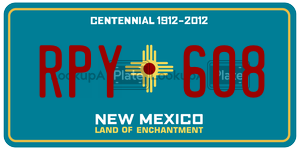 RPY608 license plate in New Mexico