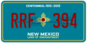 RRF394  license plate in NM