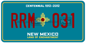 RRM031  license plate in NM