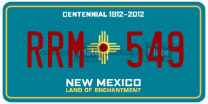 RRM549  license plate in NM