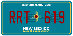 RRT619  license plate in NM