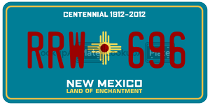 RRW696  license plate in NM