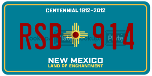 RSB914  license plate in NM