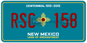 RSC158  license plate in NM