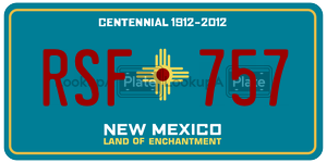 RSF757  license plate in NM