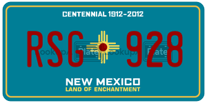 RSG928 license plate in New Mexico