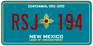 RSJ194  license plate in NM