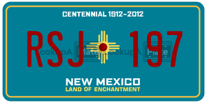 RSJ197  license plate in NM