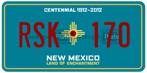 RSK170 license plate in New Mexico