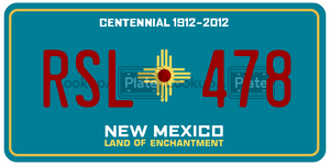 RSL478  license plate in NM