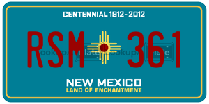 RSM361  license plate in NM