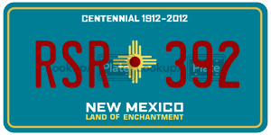 RSR392  license plate in NM