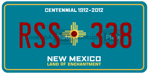 RSS338  license plate in NM