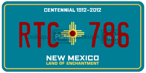 RTC786  license plate in NM
