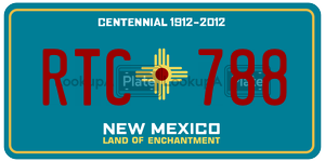 RTC788  license plate in NM