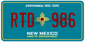 RTD986  license plate in NM