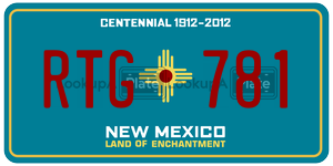 RTG781  license plate in NM