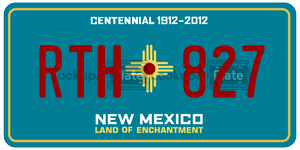 RTH827  license plate in NM