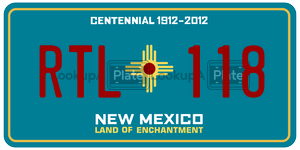 RTL118  license plate in NM