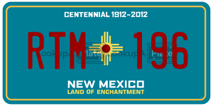 RTM196  license plate in NM
