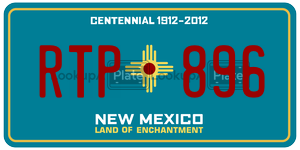 RTP896  license plate in NM