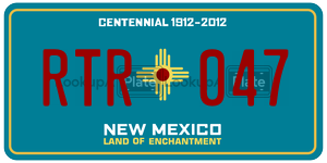 RTR047  license plate in NM