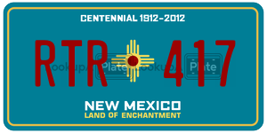 RTR417 license plate in New Mexico