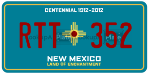 RTT352  license plate in NM