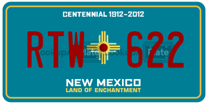 RTW622  license plate in NM