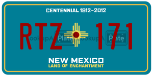 RTZ171  license plate in NM