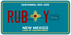 RUBY  license plate in NM