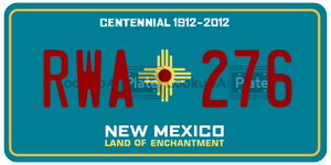 RWA276  license plate in NM