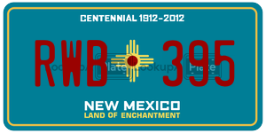 RWB395  license plate in NM