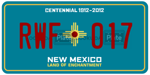 RWF017  license plate in NM