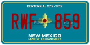 RWF859  license plate in NM