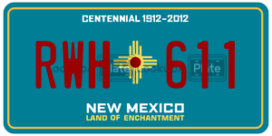 RWH611 license plate in New Mexico