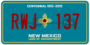 RWJ137  license plate in NM