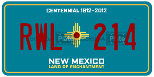 RWL214  license plate in NM