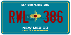 RWL386  license plate in NM