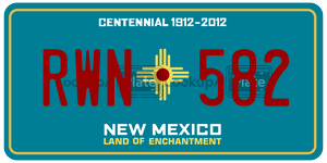 RWN582  license plate in NM