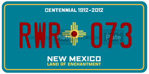 RWR073  license plate in NM