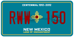 RWW150  license plate in NM