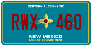 RWX460  license plate in NM