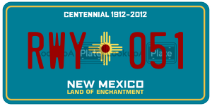 RWY051 license plate in New Mexico