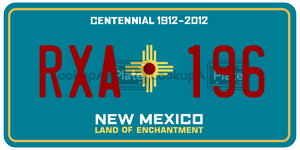 RXA196  license plate in NM